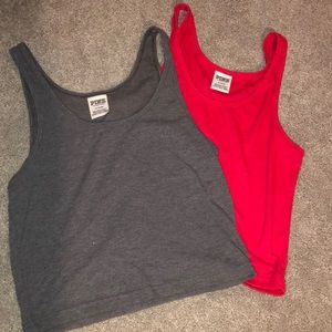 PINk crop tank tops